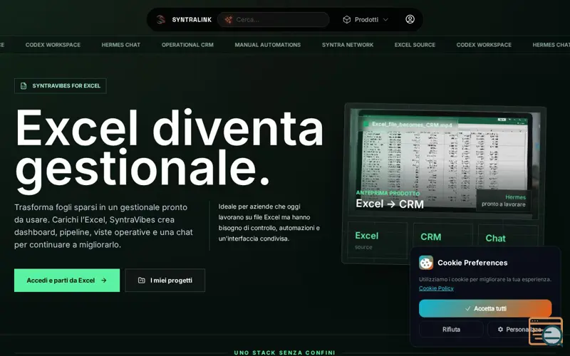 Screenshot of SYNTRA, a launch using Entri