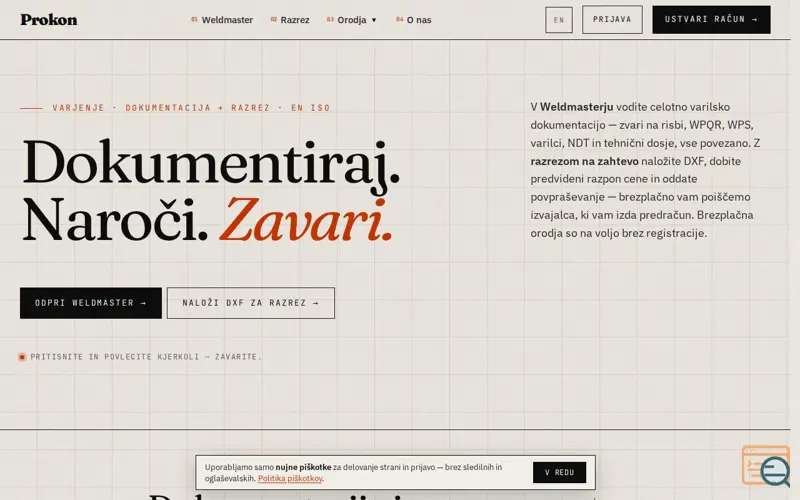 Screenshot of Prokon Weldmaster
