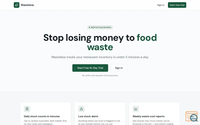 Screenshot of Wasteless