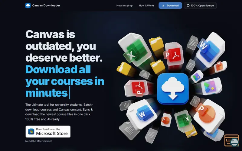 Screenshot of Canvas Downloader - Download All Your Canvas Files at Once