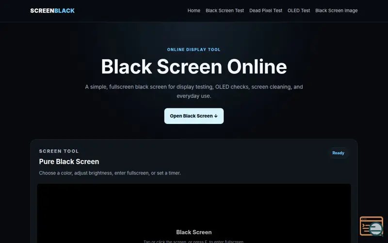 Screenshot of Black Screen Online | ScreenBlack