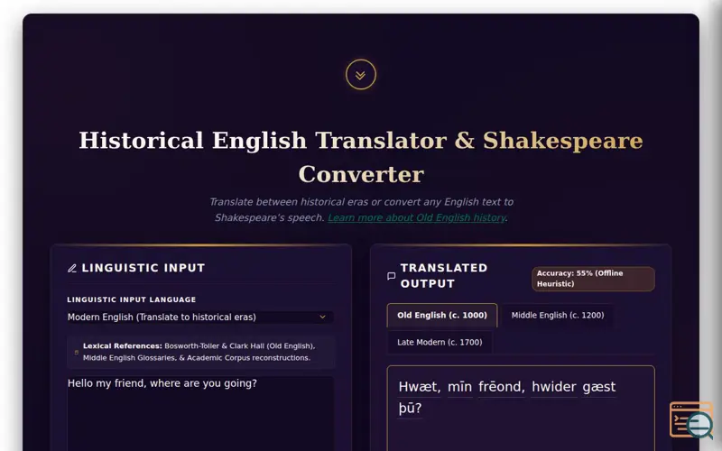 Screenshot of Tool