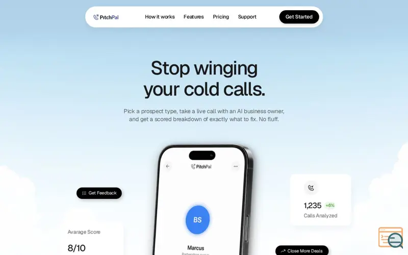Screenshot of PitchPal