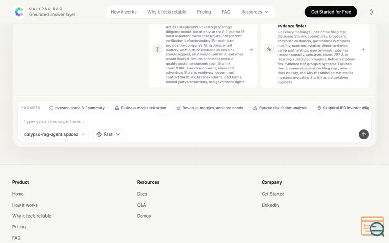 Screenshot of Calypso