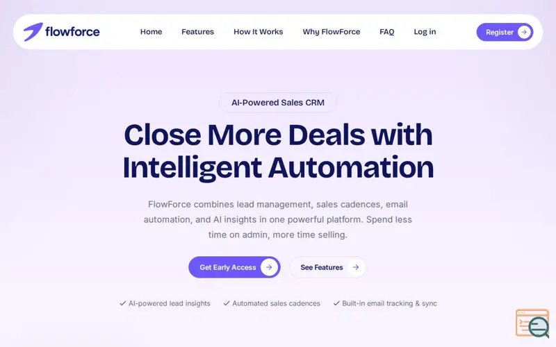 Screenshot of FlowForce