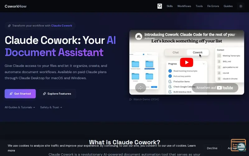 Screenshot of CoworkHow