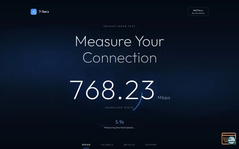 Screenshot of 7 Seconds | Lightning Speed Test