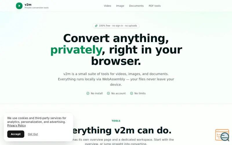Screenshot of v2m — Free In