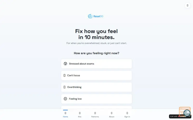 Screenshot of Reset10