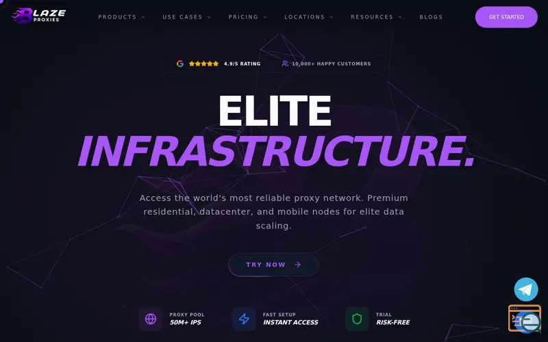 Screenshot of BlazeProxies