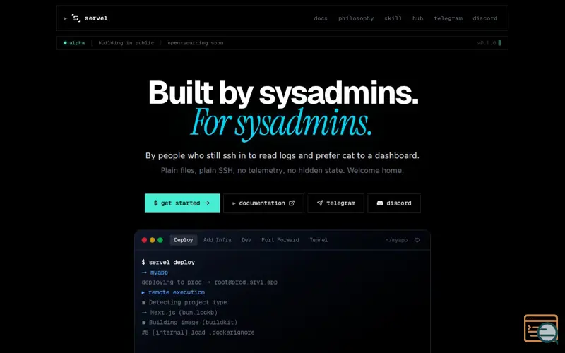 Screenshot of Servel, a launch using OpenReplay