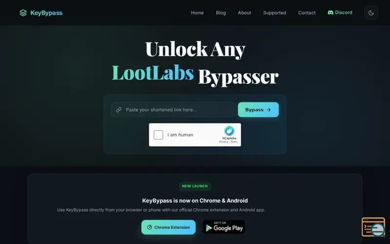 Screenshot of KeyBypass, a launch using Google Publisher Tag