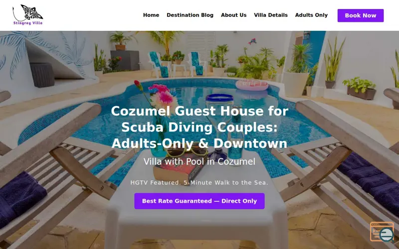 Screenshot of Stingray Villa, a launch using Click to Chat