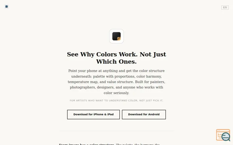 Screenshot of Undertone - Color Analysis