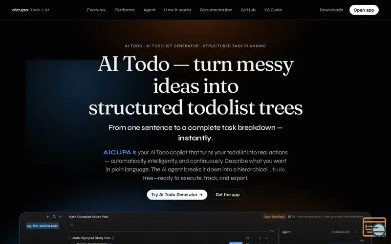 Screenshot of AI TodoList