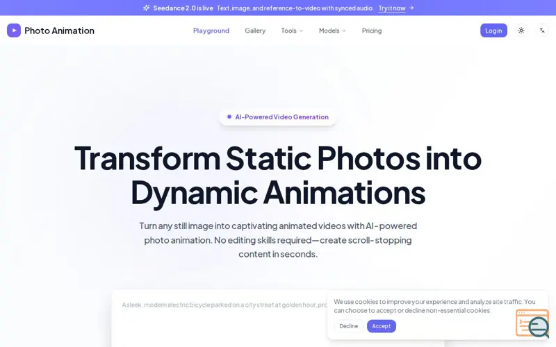 Screenshot of Photo Animation