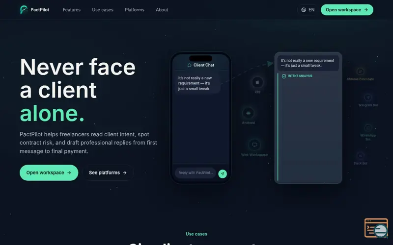 Screenshot of PactPilot