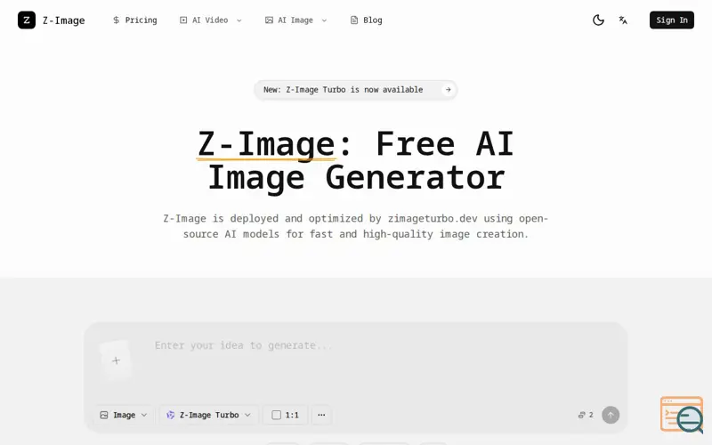 Screenshot of Z-Image