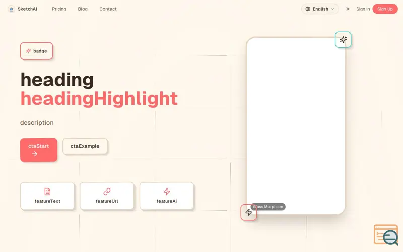 Screenshot of SketchAI