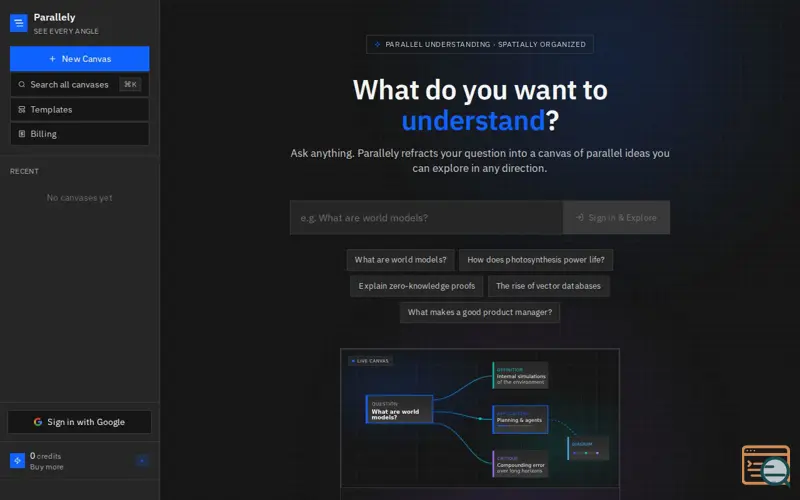 Screenshot of Parallely