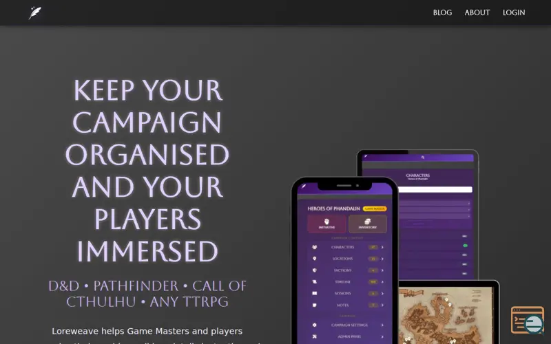 Screenshot of Loreweave