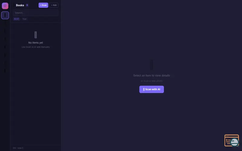 Screenshot of Caveau — Collection Catalog