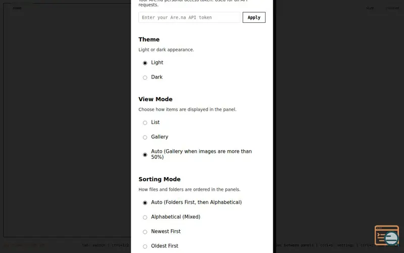 Screenshot of Are.na Commander