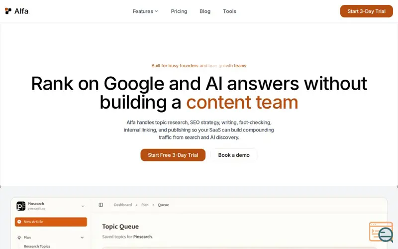 Screenshot of Alfa 