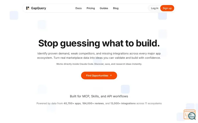 Screenshot of GapQuery