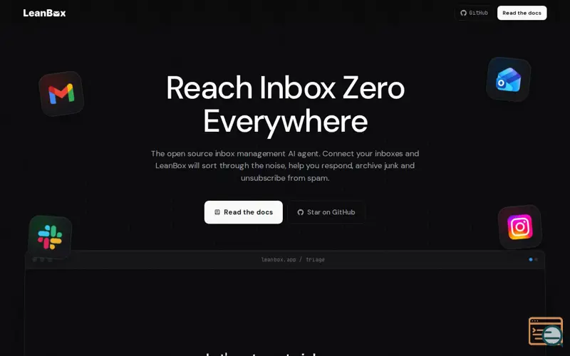 Screenshot of LeanBox