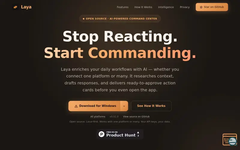 Screenshot of Laya