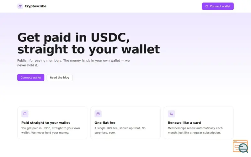 Screenshot of Cryptoscribe