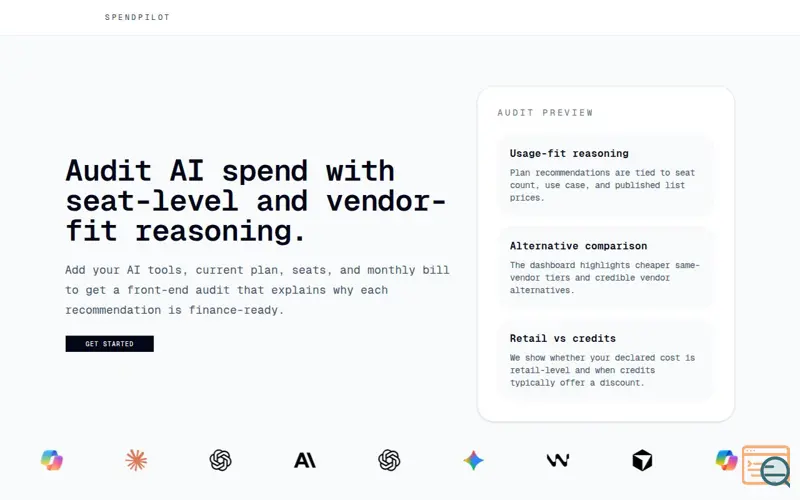 Screenshot of SpendPilot