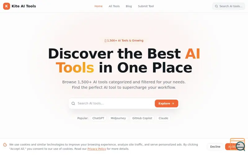 Screenshot of Kite AI Tools
