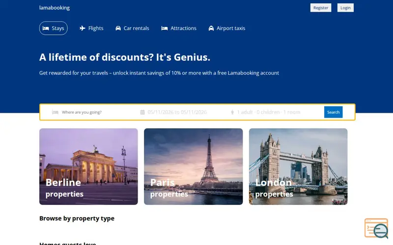 Screenshot of BookingApp