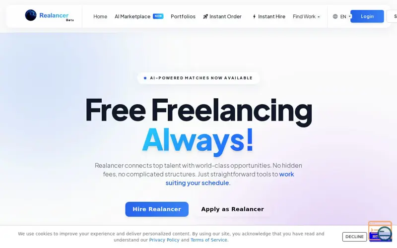 Screenshot of Realancer v0.9.9.3, a launch using Hosting by AliTech