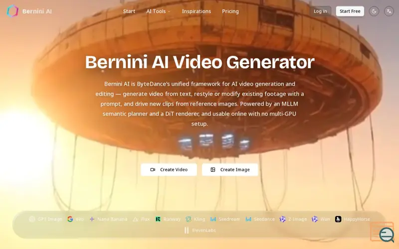 Screenshot of Bernini AI 