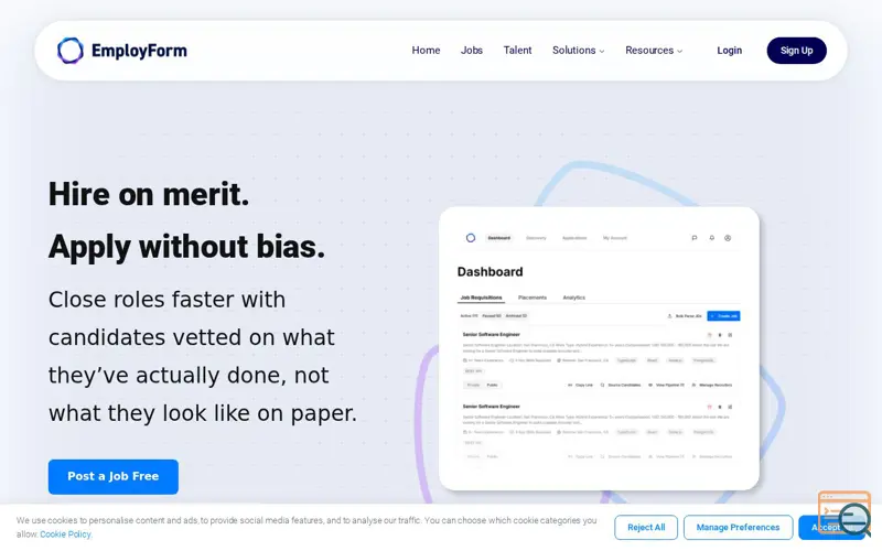 Screenshot of EmployForm