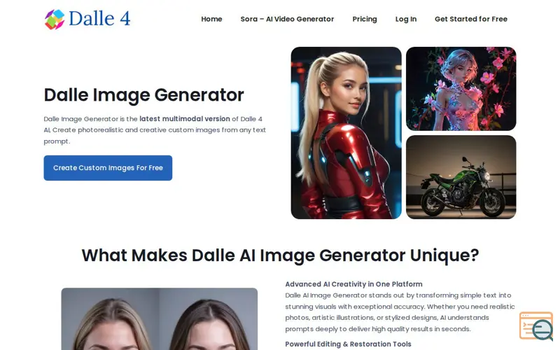 Screenshot of Dalle Image Generator - Dalle 4 AI