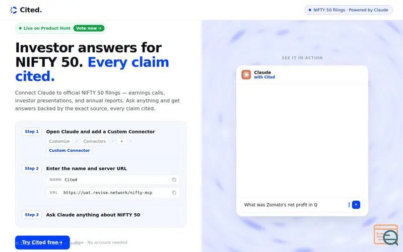 Screenshot of Cited