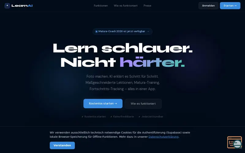 Screenshot of LearnAI