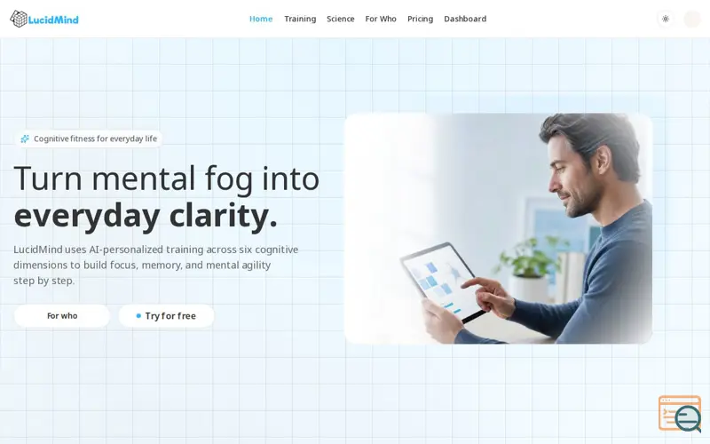 Screenshot of LucidMind