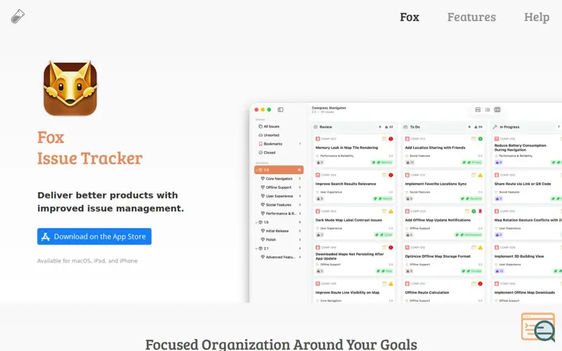 Screenshot of Fox Issue Tracker 4