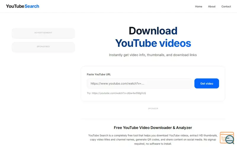 Screenshot of YouTube Search