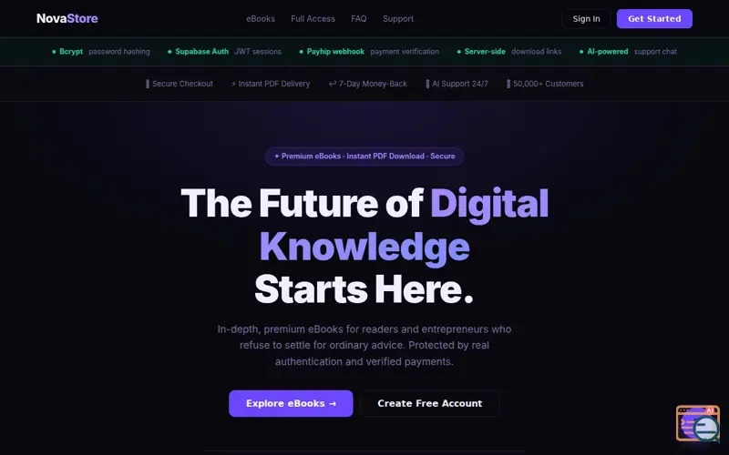 Screenshot of Novastore  Rare. Real. Ready