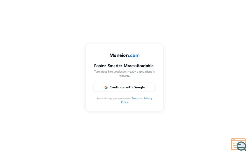 Screenshot of Moneion.com