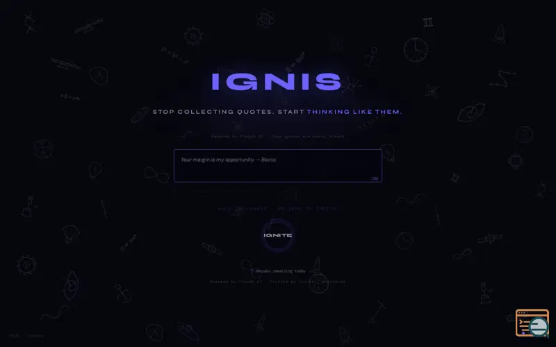 Screenshot of IGNIS - Intelligent Decoder