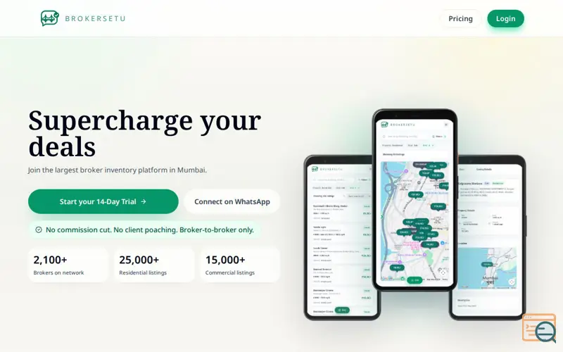 Screenshot of BrokerSetu