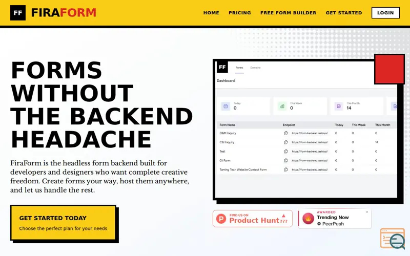 Screenshot of FiraForm