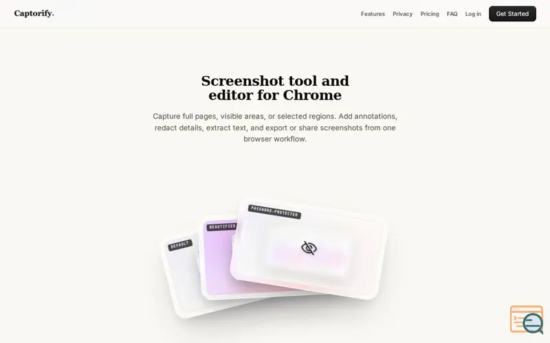 Screenshot of Captorify